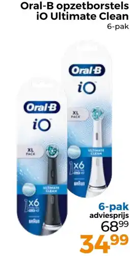 Trekpleister Oral-B opzetborstels iO Ultimate Clean aanbieding