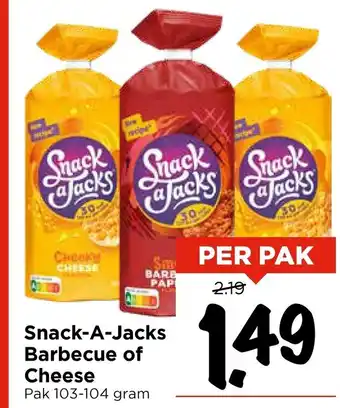 Vomar Voordeelmarkt Snack-A-Jacks Barbecue of Cheese aanbieding