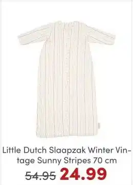 Baby & Tiener Little Dutch Slaapzak Winter Vin- tage Sunny Stripes aanbieding