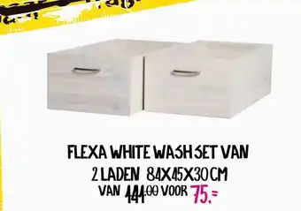 Baby & Tiener FLEXA WHITE WASH SET VAN 2 LADEN aanbieding