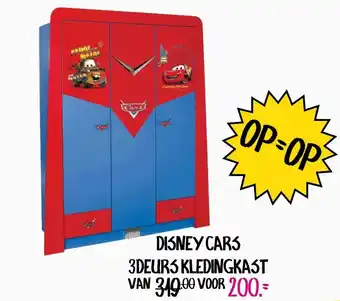 Baby & Tiener DISNEY CARS 3DEURS KLEDINGKAST aanbieding