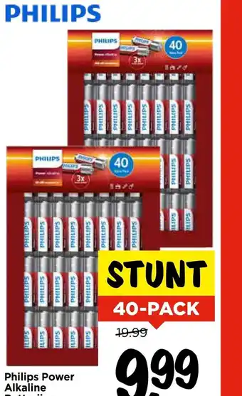Vomar Voordeelmarkt Philips Power Alkaline Batterijen aanbieding