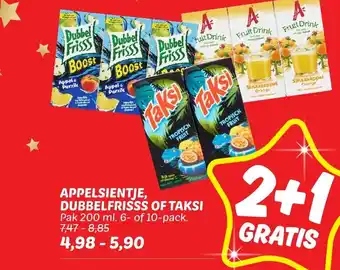 Dekamarkt Appelsientje, dubbelfrisss of taksi aanbieding