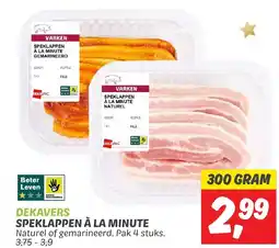 Dekamarkt Speklappen à la Minute aanbieding