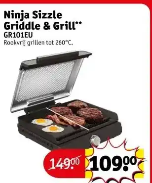 Kruidvat Ninja Sizzle Griddle & Grill** GR101EU aanbieding