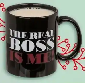 Boekenvoordeel Mok The real boss is me aanbieding