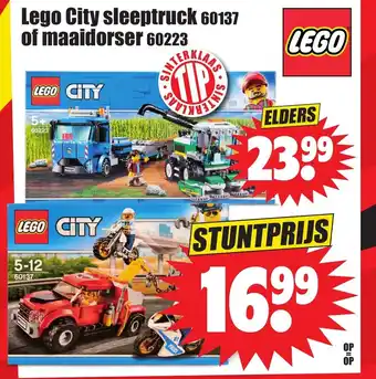 Dirk LEGO CITY 60137 Sleeptruck of 60223 Maaidorser aanbieding