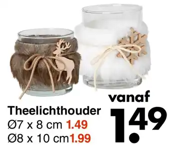 Wibra Theelichthouder 7 x 8cm aanbieding