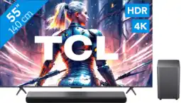 Coolblue TCL QLED 55C71B + TCL S55H 2.1 Soundbar aanbieding