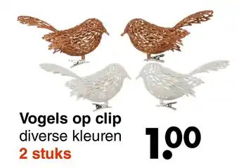 Wibra Vogels op clip aanbieding