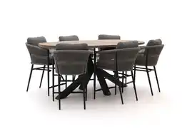 Kees Smit Bellagio Mineo/ROUGH-Y Ellips 240cm high dining tuinset 7-delig aanbieding