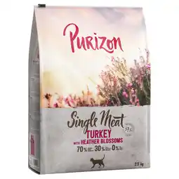 Zooplus 2,5kg Kalkoen met Heidebloesem Purizon Single Meat Katten Droogvoer aanbieding