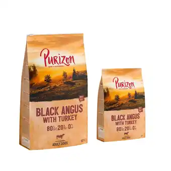 Zooplus 12 kg + 2 kg gratis! 14 kg Purizon - Black Angus Rund met Kalkoen (14kg) aanbieding