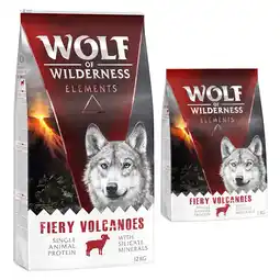 Zooplus 12 + 2 kg gratis! 14 kg Wolf of Wilderness Honden Droogvoer Fiery Volcanoes - Lam (Monoprotein) aanbieding