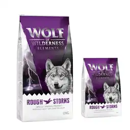 Zooplus 12 + 2 kg gratis! 14 kg Wolf of Wilderness Honden Droogvoer Rough Storms - Eend (Monoprotein) aanbieding