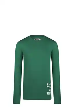 Wehkamp No Way Monday longsleeve met printopdruk groen aanbieding