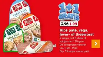 Hoogvliet Kips paté, vega, lever- of theeworst aanbieding