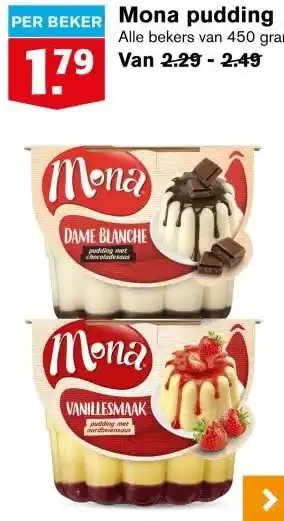 Hoogvliet Mona pudding aanbieding