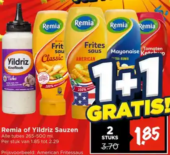 Vomar Voordeelmarkt Remia of Yildriz Sauzen aanbieding