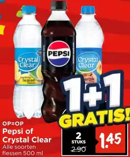 Vomar Voordeelmarkt Pepsi of Crystal Clear aanbieding