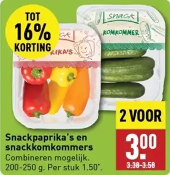 ALDI Snackpaprika's en snackkomkommers aanbieding