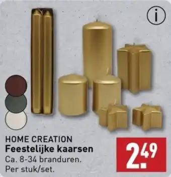 ALDI HOME CREATION Feestelijke kaarsen aanbieding