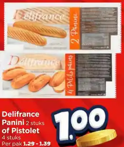 Vomar Voordeelmarkt Delifrance Panini of Pistolet aanbieding