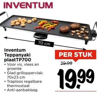 Vomar Voordeelmarkt Inventum Teppanyaki plaatTP700 aanbieding