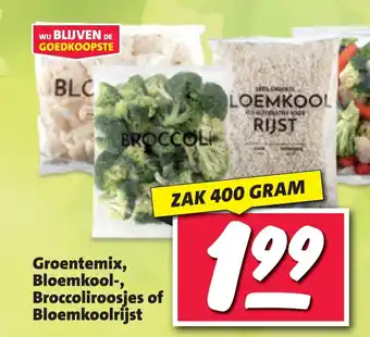 Nettorama Groentemix bloemkool broccoliroosjes of bloemkoolrijst aanbieding