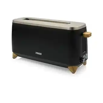 Bol.com Princess 142361 Broodrooster Pure - 6 bruiningsstanden - 1000W - bamboe - zwart aanbieding