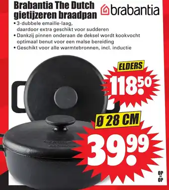 Dirk Brabantia The Dutch gietijzeren braadpan 28cm aanbieding