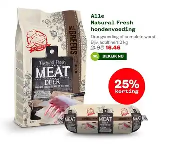 Welkoop Alle Natural Fresh hondenvoeding aanbieding