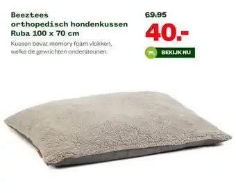 Welkoop Beeztees orthopedisch hondenkussen Ruba 100 x 70 cm aanbieding