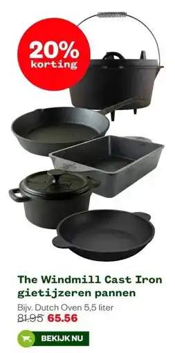 Welkoop The Windmill Cast Iron gietijzeren pannen aanbieding