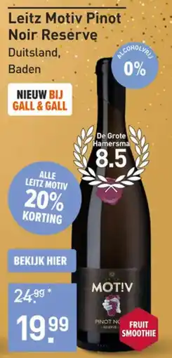 Gall & Gall Leitz Motiv Pinot Noir Reserve aanbieding