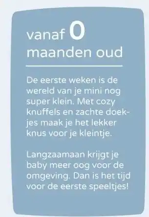 Prenatal vanaf O maanden oud aanbieding