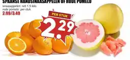 MCD Supermarkt SPAANSE HANDSINAASAPPELEN OF RODE POMELO aanbieding