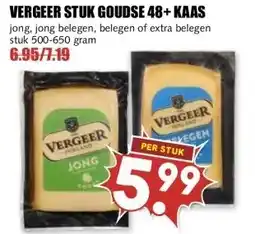 MCD Supermarkt VERGEER STUK GOUDSE 48+ KAAS aanbieding