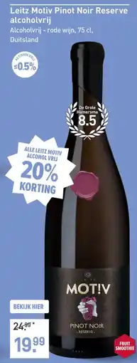 Gall & Gall Leitz Motiv Pinot Noir Reserve alcoholvrij aanbieding