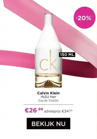 ICI Paris XL Calvin Klein IN2U Her Eau de Toilette aanbieding