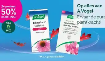 Holland & Barrett 2e product 50% KORTING* Op alles van A.Vogel aanbieding