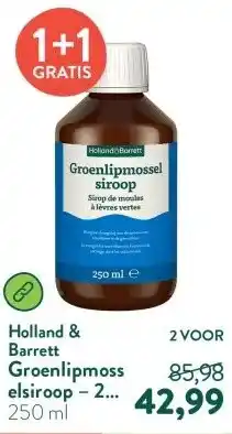 Holland & Barrett Groenlipmosselsiroop – 250 ml aanbieding