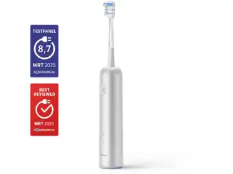 MediaMarkt Laifen Wave Aluminium - 3 Opzetborstels Elektrische Tandenborstel Zilver aanbieding