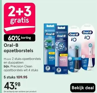 Etos Oral-B opzetborstels aanbieding