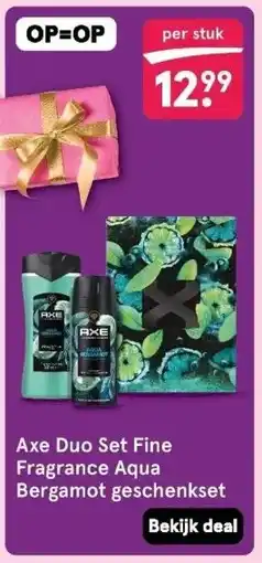 Etos Axe Duo Set Fine Fragrance Aqua Bergamot geschenkset aanbieding