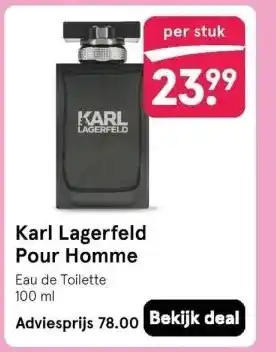 Etos Karl Lagerfeld Pour Homme Eau de Toilette 100 ml aanbieding