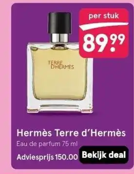 Etos Hermès Terre d'Hermès Eau de parfum 75 ml aanbieding