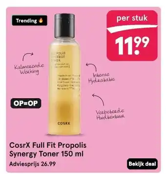 Etos Cosrx Full Fit Propolis Synergy Toner 150 ml aanbieding