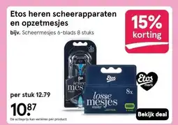 Etos Etos heren scheerapparaten en opzetmesjes aanbieding