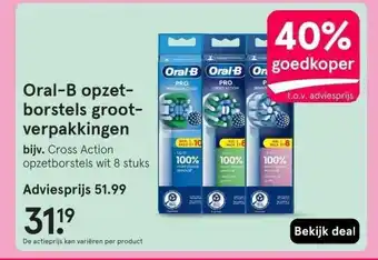 Etos Oral-B opzet- borstels groot- verpakkingen aanbieding